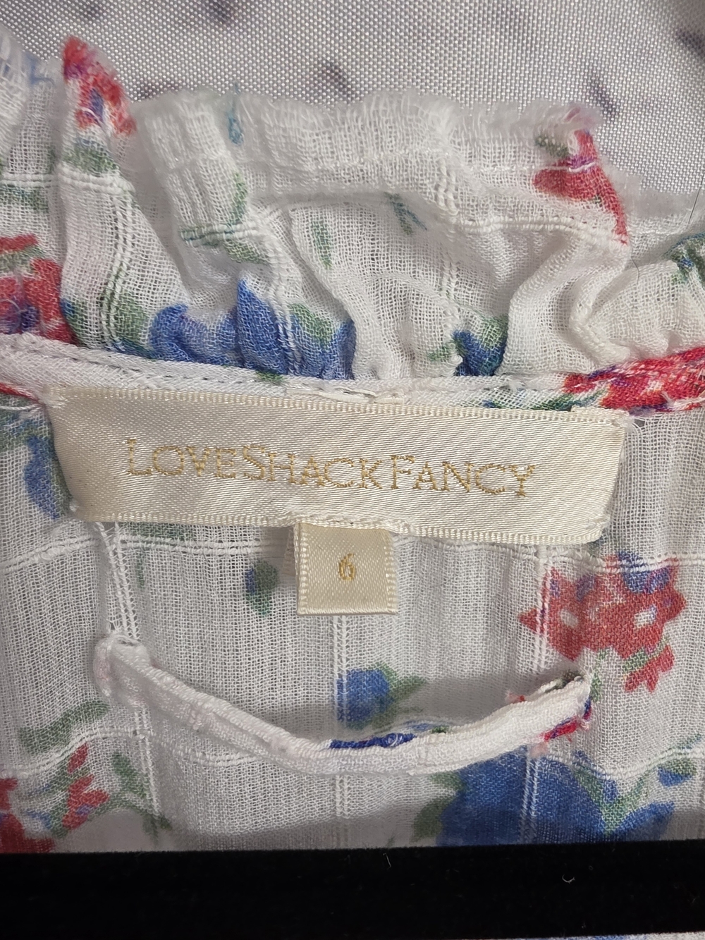 LoveShackFancy Arlo Floral Print dress Size 6 *With Stains* - Picture 15 of 16